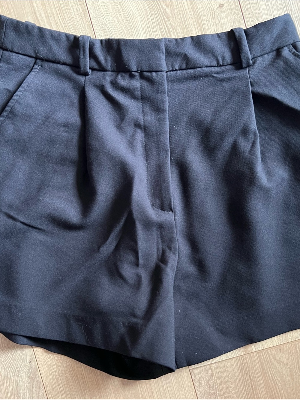 Zara back High-Waist Tailored Shorts